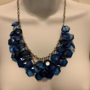 Blue statement necklace